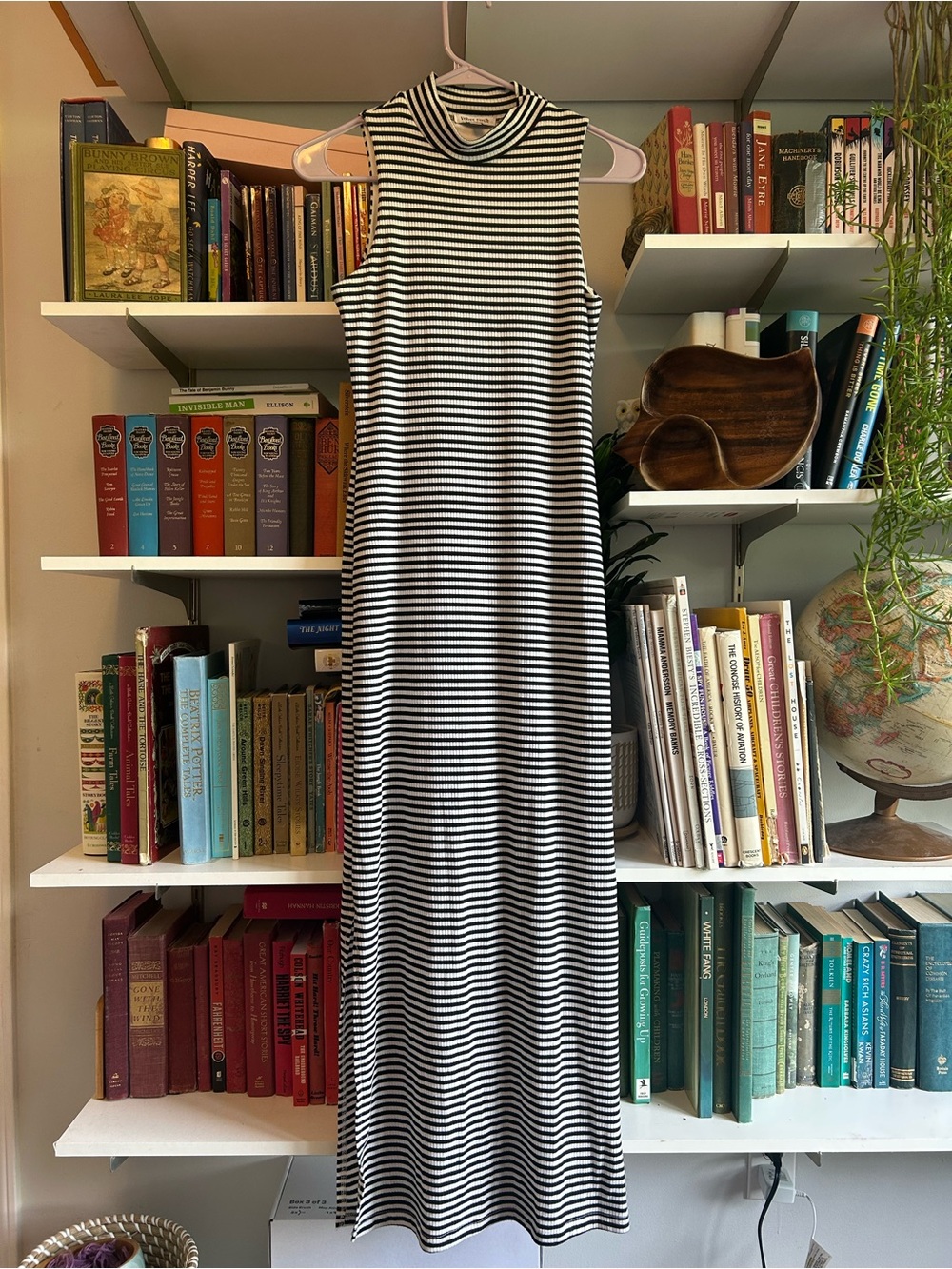 Velvet Torch Black and White Striped Tank Dress